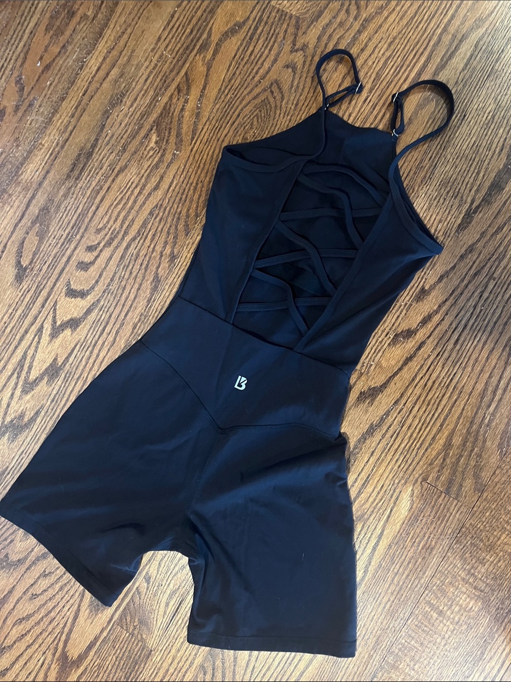 BuffBunny Black Strappy Women's Shorts Romper